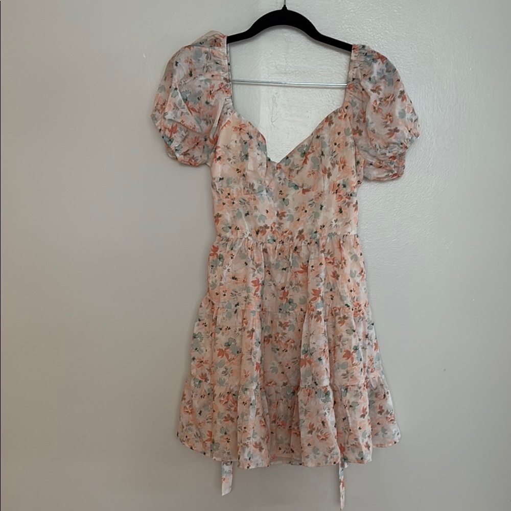 Pink Sweetheart Puff Sleeve Smocked Mini Dress